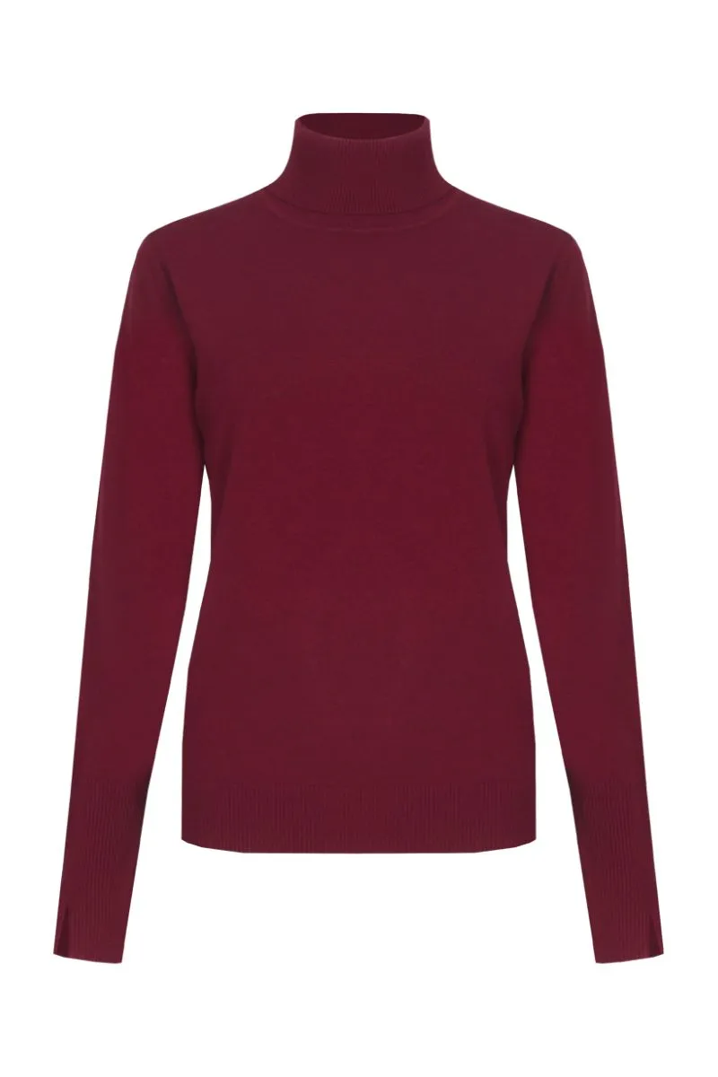 CS The Label Ambra Knit Pullover Mulberry, gebreide pullover in mulberrykleur.